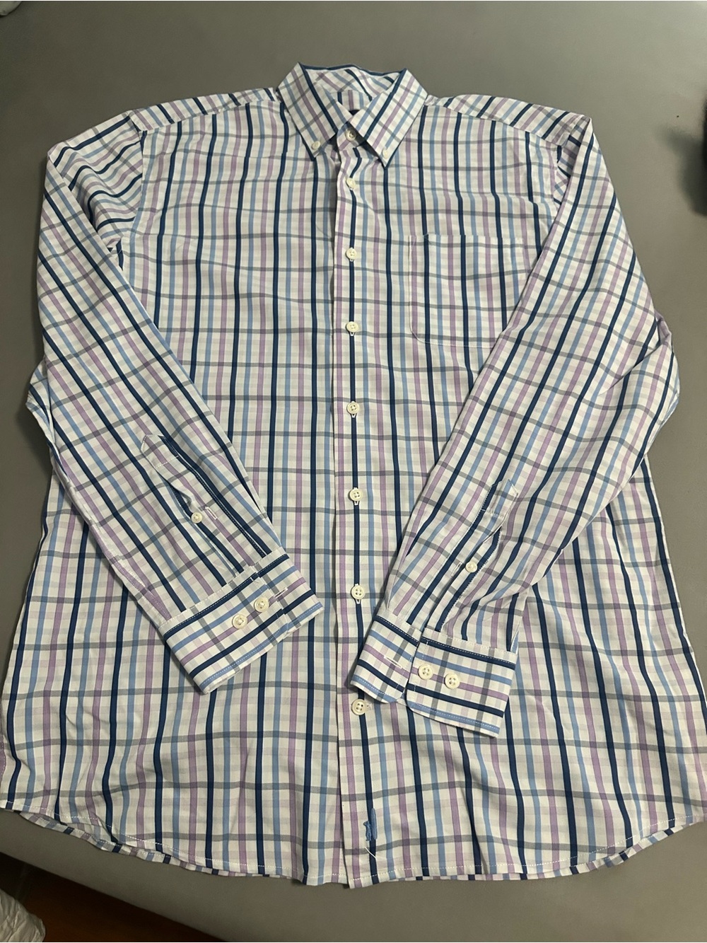 Johnnie-O Prep-Formance Purple Haze Plaid Button Down Shirt Medium